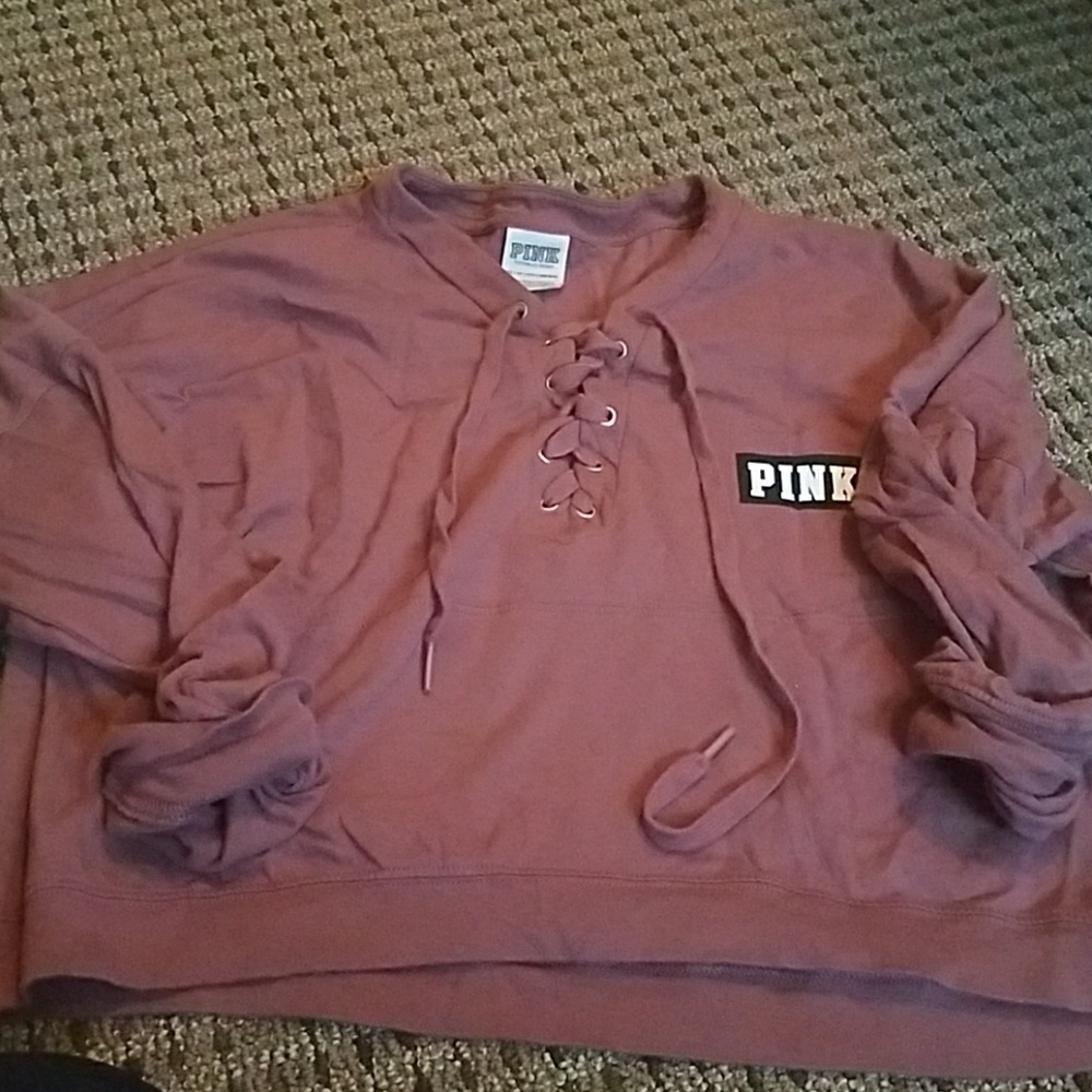 PINK Cropped Long Sleeve